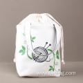 Closure Cotton Canvas Tote Yarn Storage Bags